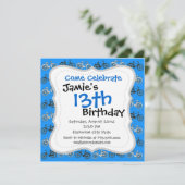 Coolen Aquamarine Türkisblau Vintage Fahrräder Einladung (Stehend Vorderseite)