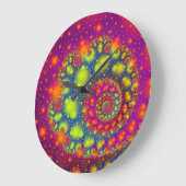 Coolen aus diesem farbenfrohen Fraktal Design Große Wanduhr (Winkel)