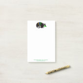 Coolen drei banded ARMADILLO - gefährdetes Tier - Post-it Klebezettel (Auf Schreibtisch)