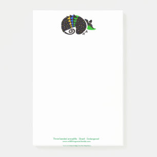 Coolen drei banded ARMADILLO - gefährdetes Tier - Post-it Klebezettel