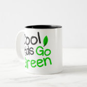 coolen Kinder grün Zweifarbige Tasse (Vorderseite Links)