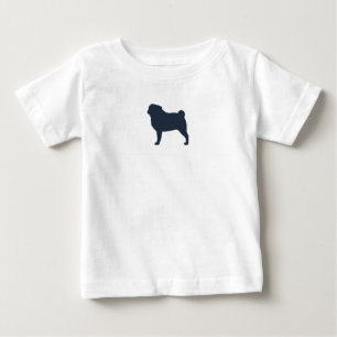 Coolen Mops-Liebhabers der Mops-HundeSilhouette- Baby T-shirt