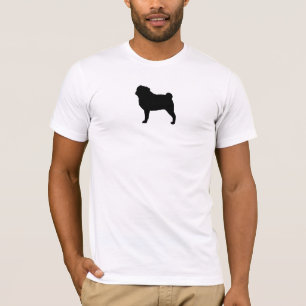 Coolen Mops-Liebhabers der Mops-HundeSilhouette-  T-Shirt