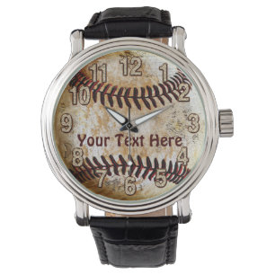 Coolen Vintage Baseball-Uhren mit IHREM TEXT Armbanduhr