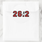 Cooler 26,2-Marathon Runder Aufkleber (Tasche)
