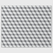 Cooler 3D-Effekt: kubisches Wrapping-Papier Geschenkpapier (Flach)