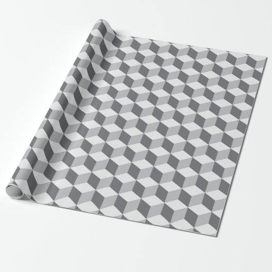 Cooler 3D-Effekt: kubisches Wrapping-Papier Geschenkpapier (Ungerollt)
