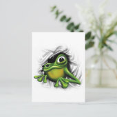 Cooler 3D-Frosch Postkarte (Stehend Vorderseite)