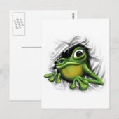 Cooler 3D-Frosch Postkarte (Vorne/Hinten)