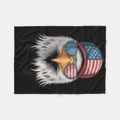 Cooler 4. Juli Adler US-Flagge schwebt unabhängig Fleecedecke (Vorderseite (Horizontal))