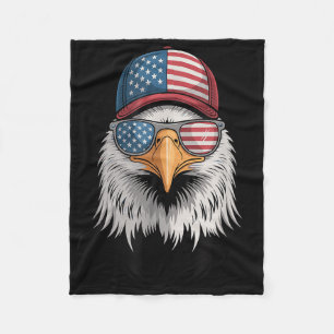 Cooler 4. Juli Adler US-Flagge schwebt unabhängig Fleecedecke