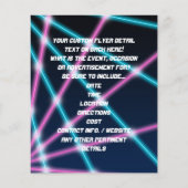 Cooler 80er Laser Light Show Background Retro Neon Flyer (Hinten)