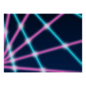 Cooler 80er Laser Light Show Background Retro Neon Poster (Vorderseite)