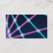 Cooler 80er Laser Light Show Background Retro Neon Visitenkarte (Rückseite)