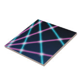 Cooler 80er Laserlicht-Show-Hintergrund-Retro Neon Fliese (Seite)