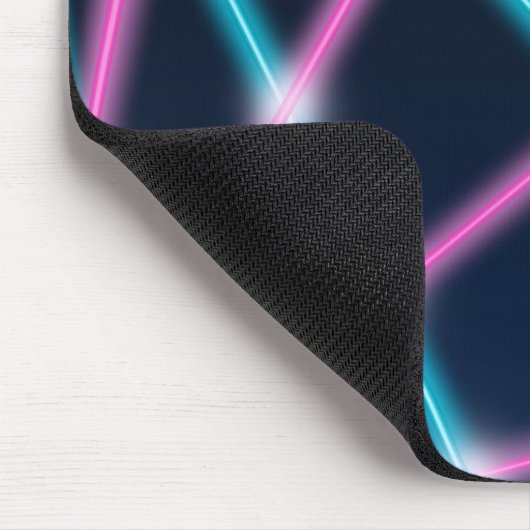 Cooler 80er Laserlicht-Show-Hintergrund-Retro Neon Mousepad (Ecke)