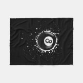 Cooler 8-Ball-Acht-Pool Billard Paint Spritzer Ei Fleecedecke (Vorderseite (Horizontal))