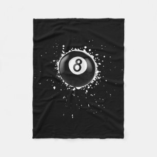 Cooler 8-Ball-Acht-Pool Billard Paint Spritzer Ei Fleecedecke