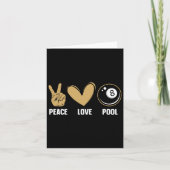 Cooler 8-Ball-Pool Lover Design für Damen Billiard Karte (Vorderseite)