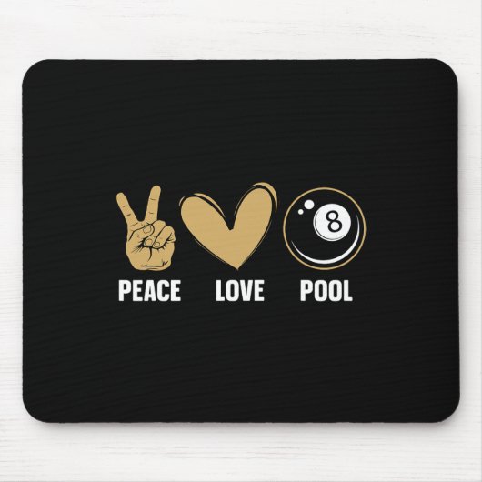 Cooler 8-Ball-Pool Lover Design für Damen Billiard Mousepad (Vorne)