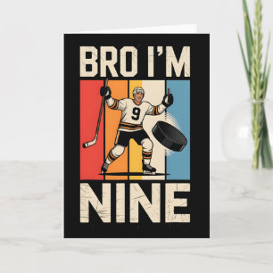 Cooler 9. Geburtstag Eishockeyspieler Fan Sport Li Karte