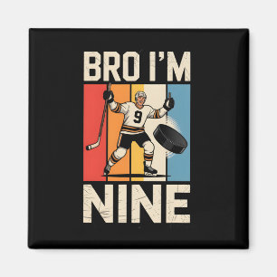 Cooler 9. Geburtstag Eishockeyspieler Fan Sport Li Magnet