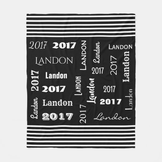 Cooler Abschluss Jahr und Name Fleecedecke (Vorderseite)