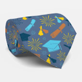 Cooler Abschluss Theme Blue Krawatte (Gerollt)