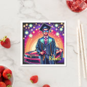 Cooler Abschluss Typ mit nettem Fahrzeug Serviette (Beispiel)