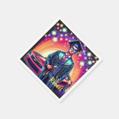 Cooler Abschluss Typ mit nettem Fahrzeug Serviette (Ecke)