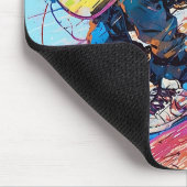 Cooler Abstrakter Animateurgitarrist Mousepad (Ecke)