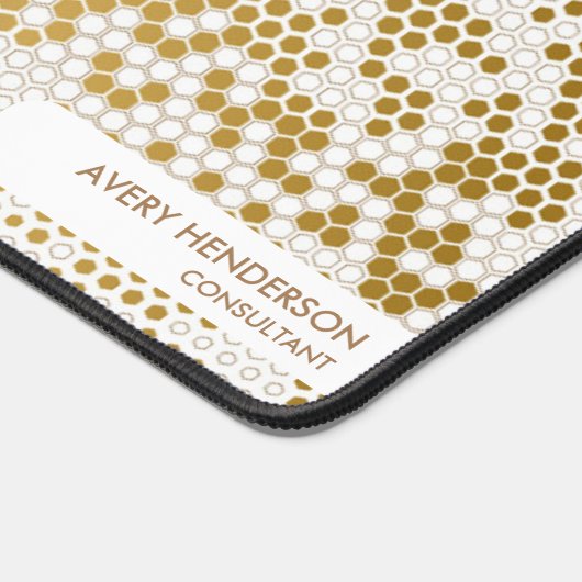 Cooler Abstrakter Individuelle Name Monogramm Text Schreibtischunterlage (Ecke)