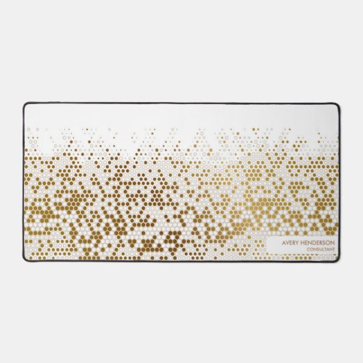 Cooler Abstrakter Individuelle Name Monogramm Text Schreibtischunterlage (Vorderseite)