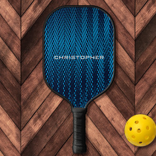 Cooler Abstrakter moderner Blue Moiré Effekt Indiv Pickleball Schläger