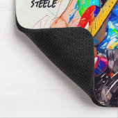 Cooler Abstrakter Pop Anime Guitarist Mousepad (Ecke)