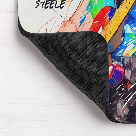 Cooler Abstrakter Pop Anime Guitarist Mousepad (Ecke)