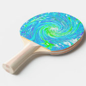 Cooler Abstrakter Retro-Aqua und Kalkgrüner Swirl Tischtennis Schläger (Vorderseite)