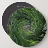 Cooler Abstrakter Retro Chartreuse Grüner Blumenwi Button (Vorne & Hinten)