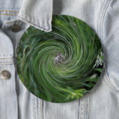Cooler Abstrakter Retro Chartreuse Grüner Blumenwi Button (Beispiel)