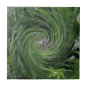 Cooler Abstrakter Retro Chartreuse Grüner Blumenwi Fliese (Vorderseite)