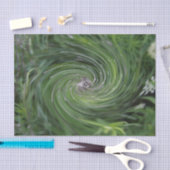 Cooler Abstrakter Retro Chartreuse Grüner Blumenwi Seidenpapier (Handwerk)