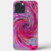 Cooler Abstrakter Retro Hot Pink und Roter Blütenw Case-Mate iPhone Hülle (Rückseite)