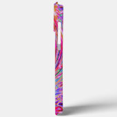 Cooler Abstrakter Retro Hot Pink und Roter Blütenw Case-Mate iPhone Hülle (Rückseite / Links)