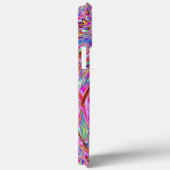 Cooler Abstrakter Retro Hot Pink und Roter Blütenw Case-Mate iPhone Hülle (Rückseite / Rechts)