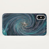 Cooler Abstrakter Retro-Schwarz und Aquamariner ko Case-Mate iPhone Hülle (Rückseite (Horizontal))