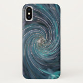 Cooler Abstrakter Retro-Schwarz und Aquamariner ko Case-Mate iPhone Hülle (Rückseite)