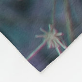 Cooler Abstrakter Retro-Schwarz und Aquamariner ko Fleecedecke (Ecke)