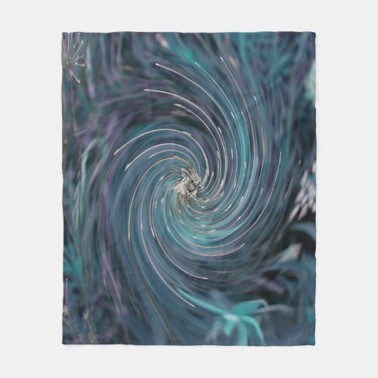 Cooler Abstrakter Retro-Schwarz und Aquamariner ko Fleecedecke (Vorderseite)