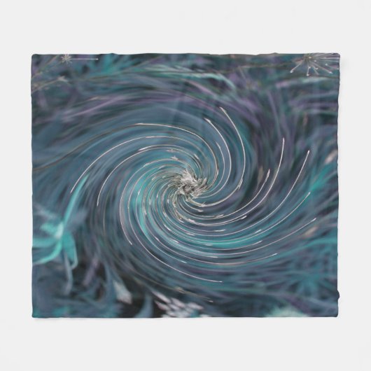 Cooler Abstrakter Retro-Schwarz und Aquamariner ko Fleecedecke (Vorderseite (Horizontal))