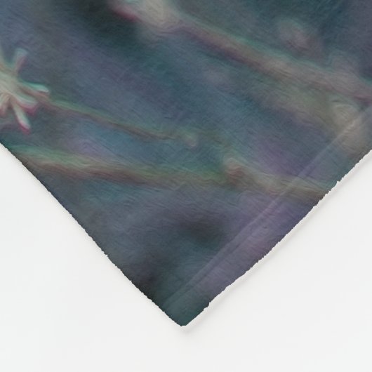 Cooler Abstrakter Retro-Schwarz und Aquamariner ko Fleecedecke (Ecke)